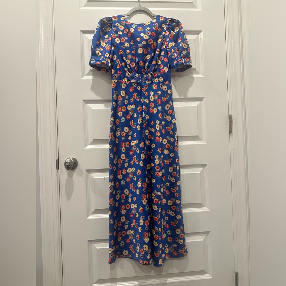 ASOS Blue Floral Cassandra MIDI Tea dress.
